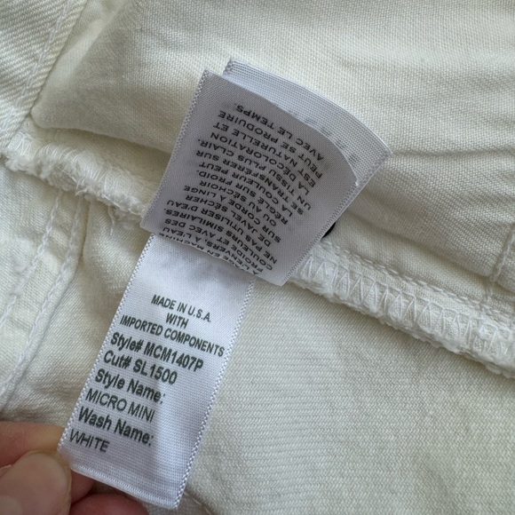 NWT SLVRLAKE Micro Mini Cut Off Skirt in Off White size 30 - Picture 10 of 12